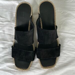 Vince Greta Suede Wedge Espadrille Sandals